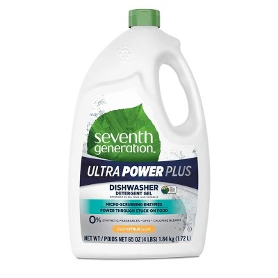 Seventh Generation Ultra Power Plus Dishwasher Detergent Gel  65 fl oz