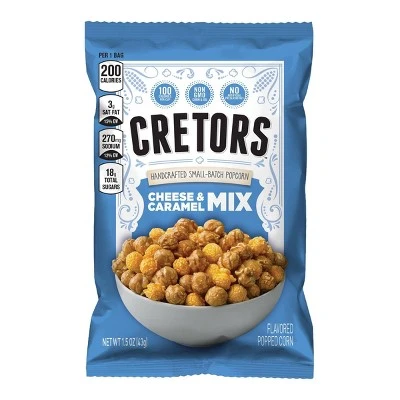 G.h.cretors the Mix Popped Corn, Buttery Caramel Corn & Real Cheddar Cheese Corn