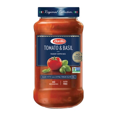 Barilla Pasta Sauce Tomato & Basil Jar  24 Oz