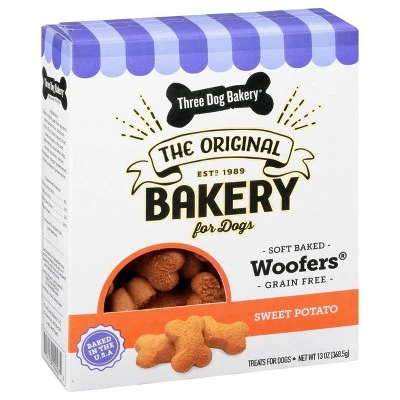Three Dog Bakery Grain Free Soft Baked Wafers Sweet Potato  13oz