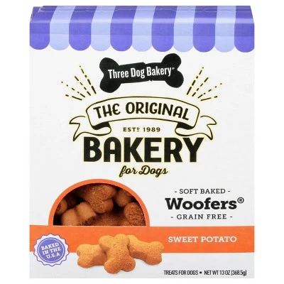 Three Dog Bakery Grain Free Soft Baked Wafers Sweet Potato  13oz