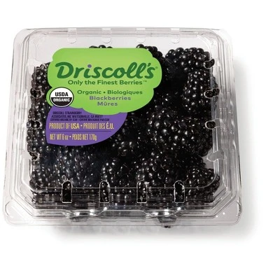 Driscoll's Organic Blackberries 6oz Package