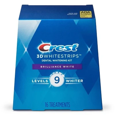 Crest 3D Whitestrips Brilliance White Teeth Whitening Kit 16ct