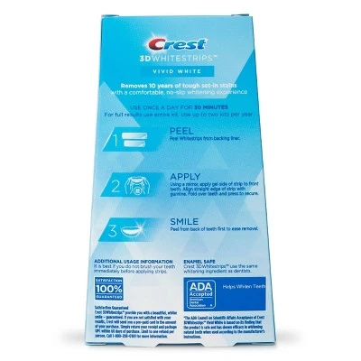 Crest 3D Whitestrips Vivid White Teeth Whitening Kit 12ct