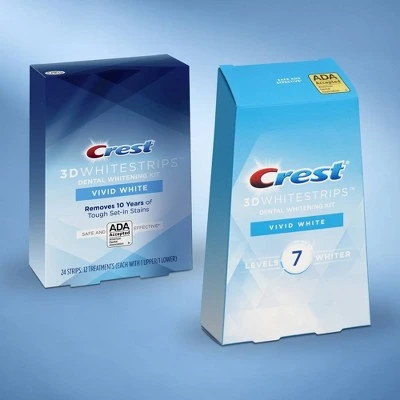 Crest 3D Whitestrips Vivid White Teeth Whitening Kit 12ct