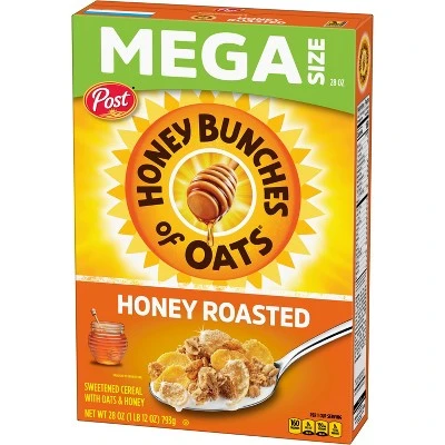 Honey Bunches of Oats Honey Roasted Breakfast Cereal  28oz  Post