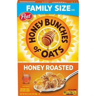 Honey Bunches of Oats Honey Roasted Oat Breakfast Cereal 18oz Post