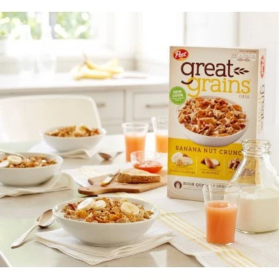 Great Grains Banana Nut Crunch Breakfast Cereal  15.5oz  Post