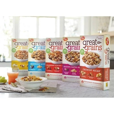 Great Grains Selects Cereal Raisins, Dates & Pecans Breakfast Cereal 16oz Post