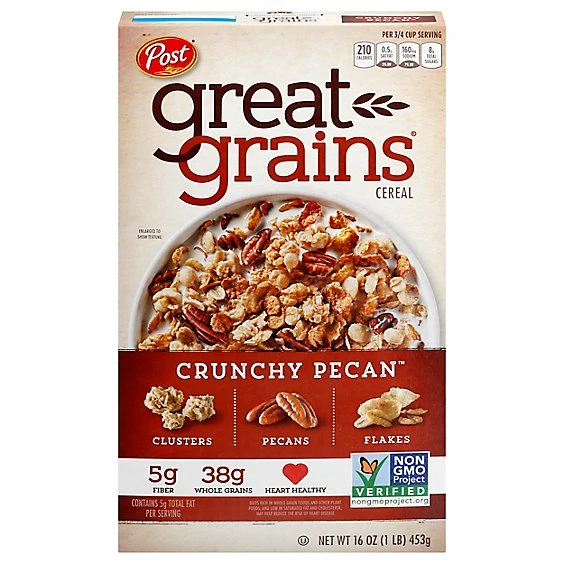 Great Grains Crunchy Pecans Breakfast Cereal  16oz  Post