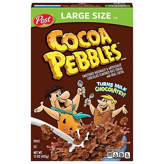 Cocoa Pebbles Breakfast Cereal  15oz  Post