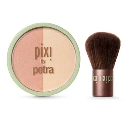 Pixi Pixi By Petra Beauty Blush Duo + Kabuki .36oz Peach Honey