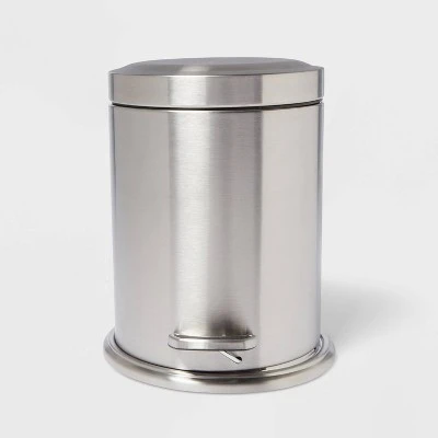 Stepcan Wastebasket Brushed Nickel Threshold™
