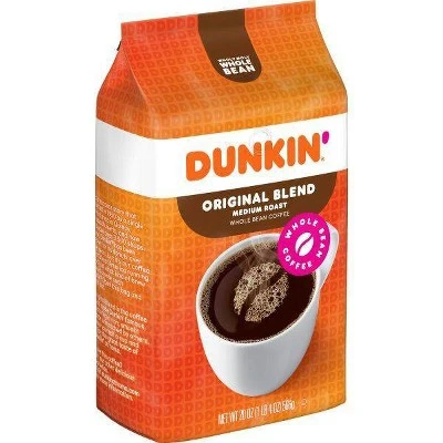 Dunkin' Donuts Medium Roast Whole Bean Coffee  20oz