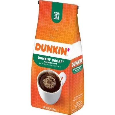 Dunkin' Donuts Medium Roast Ground Coffee  Decaf  12oz