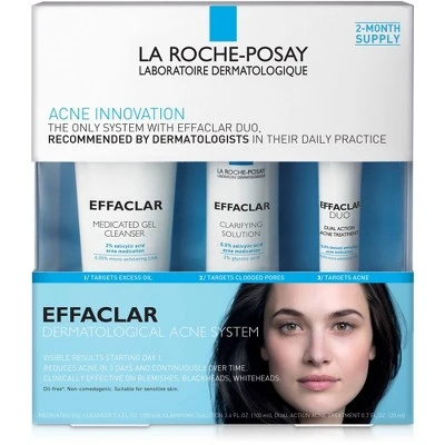La Roche Posay Effaclar Dermatological 3 Step Acne Treatment System 7.5oz