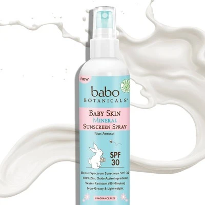 Babo Botanicals Baby Skin Mineral Non Aerosol Sunscreen Pump Spray SPF 30 6 fl oz
