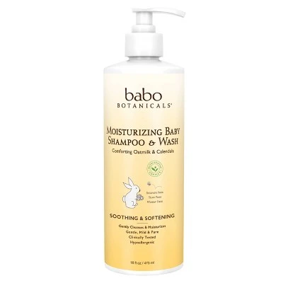 Babo Botanicals Moisturizing 2 in 1 Oatmilk & Calendula Baby Shampoo & Wash  16 fl oz