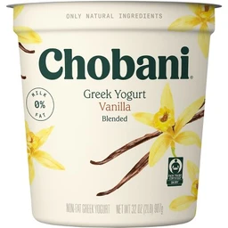 Chobani Chobani Non Fat Greek Yogurt, Vanilla Blended