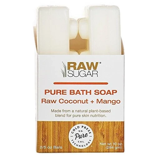Raw Sugar Simply Bar Soap Raw Coconut + Mango  2pk
