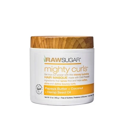 Raw Sugar Mighty CurlsPapaya Butter + Coconut Oil + Hemp Seed Oil Hair Masque  12 fl oz