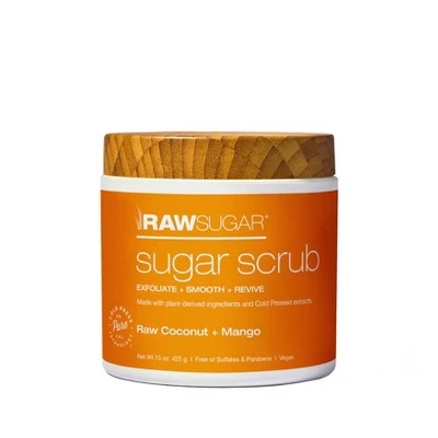 Raw Sugar Raw Coconut + Mango Sugar Scrubs  15oz