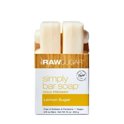 Raw Sugar Simply Bar Soap Lemon Sugar  2pk