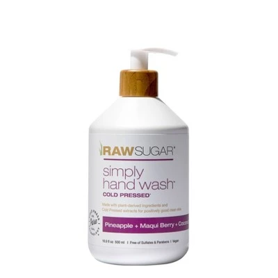 Raw Sugar Simply Hand Wash Pineapple + Maqui Berry + Coconut  16.9 fl oz