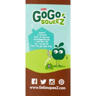 GoGo squeeZ Applesauce, Apple Cinnamon 3.2oz/12ct