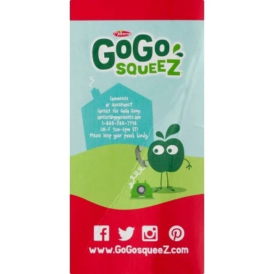 GoGo squeeZ Applesauce, Apple Strawberry 3.2oz/12ct