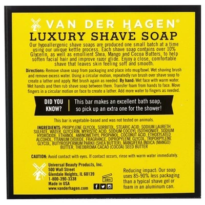 Van der Hagen Scented Luxury Shave Soap