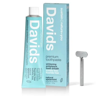 Davids Premium Natural Toothpaste Spearmint 5.25oz