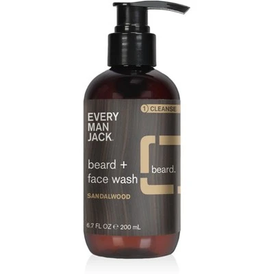 Every Man Jack Sandalwood Beard + Face Wash  6.7oz