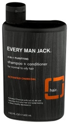 Every Man Jack Every Man Jack Activated Charcoal Purrifying 2 in 1 Shampoo + Conditioner 13.5oz
