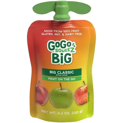 GoGo SqueeZ Big Variety Pack Apple Apple Rasp Straw Van  42.3oz/10ct