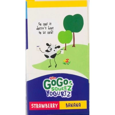 Gogo Squeez Strawberry Banana Yogurt On The Go  30oz
