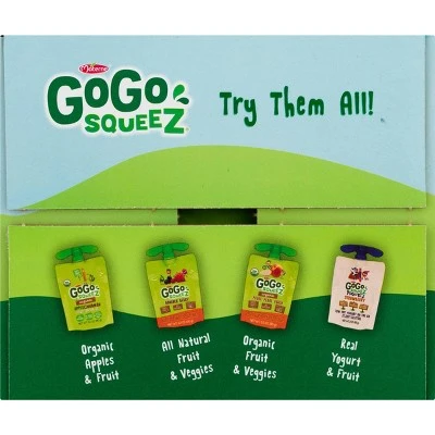 GoGo squeeZ Applesauce, Variety Apple/Cinnamon 3.2oz/20ct