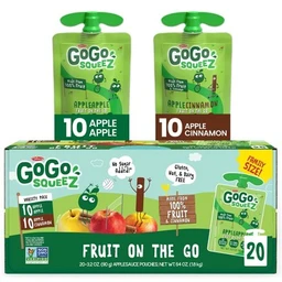 GoGo SqueeZ GoGo squeeZ Applesauce, Variety Apple/Cinnamon 3.2oz/20ct