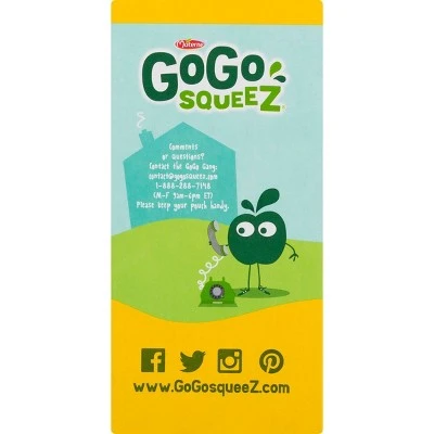 GoGo squeeZ Applesauce, Apple Banana 3.2oz/12ct