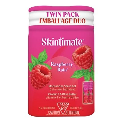 Skintimate Signature Scents Raspberry Rain Women's Shave Gel Twin Pack 14oz