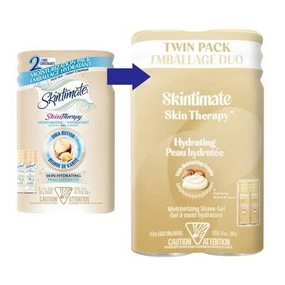 Skintimate Skin Therapy Hydrating Women's Shave Gel Twin Pack  14oz