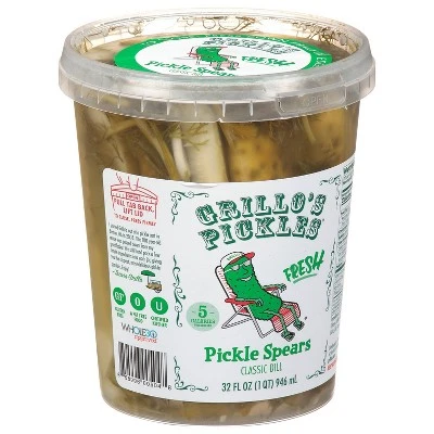 Grillo's Pickles Italian Dill Spears 32oz