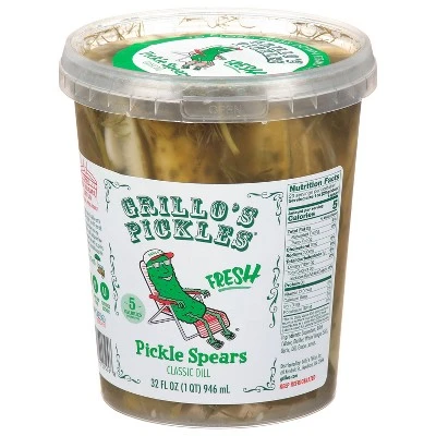 Grillo's Pickles Italian Dill Spears 32oz