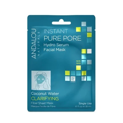 Andalou Naturals Clear Skin Hydro Serum Face Mask  Coconut Water  0.6 oz