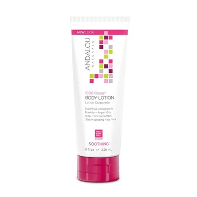 Andalou Naturals 1000 Roses Soothing Body Lotion  8 Oz
