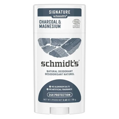 Schmidt's Charcoal + Magnesium Aluminum Free Natural Deodorant Stick  2.65oz