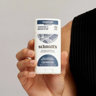 Schmidt's Charcoal + Magnesium Aluminum Free Natural Deodorant Stick  2.65oz
