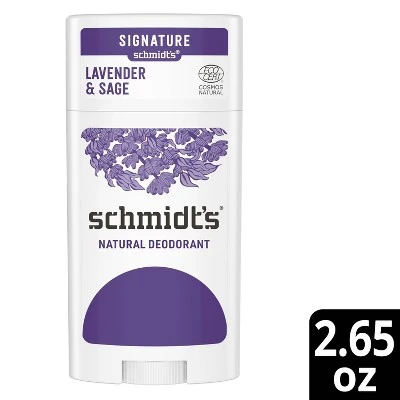 Schmidt's Lavender + Sage Aluminum Free Natural Deodorant Stick  2.65oz
