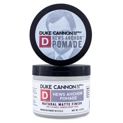Duke Cannon News Anchor Medium to Strong Hold Natural Matte Finish Pomade  4.6oz