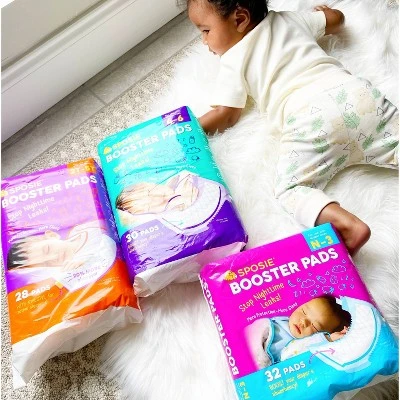 Sposie Booster Pads For Overnight Diaper Leak Protection  (Select Size & Count)